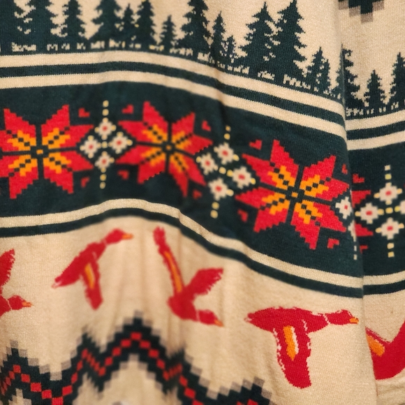 BURLEBO Crewneck Sweater Unisex Size XL Deer Ducks Geese Super Soft - Picture 7 of 16